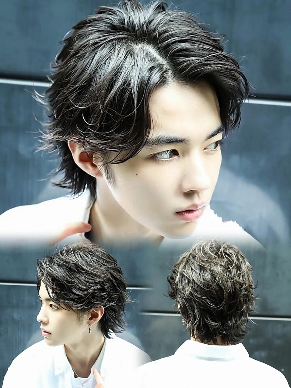 港风复古四六分,男生长发发型