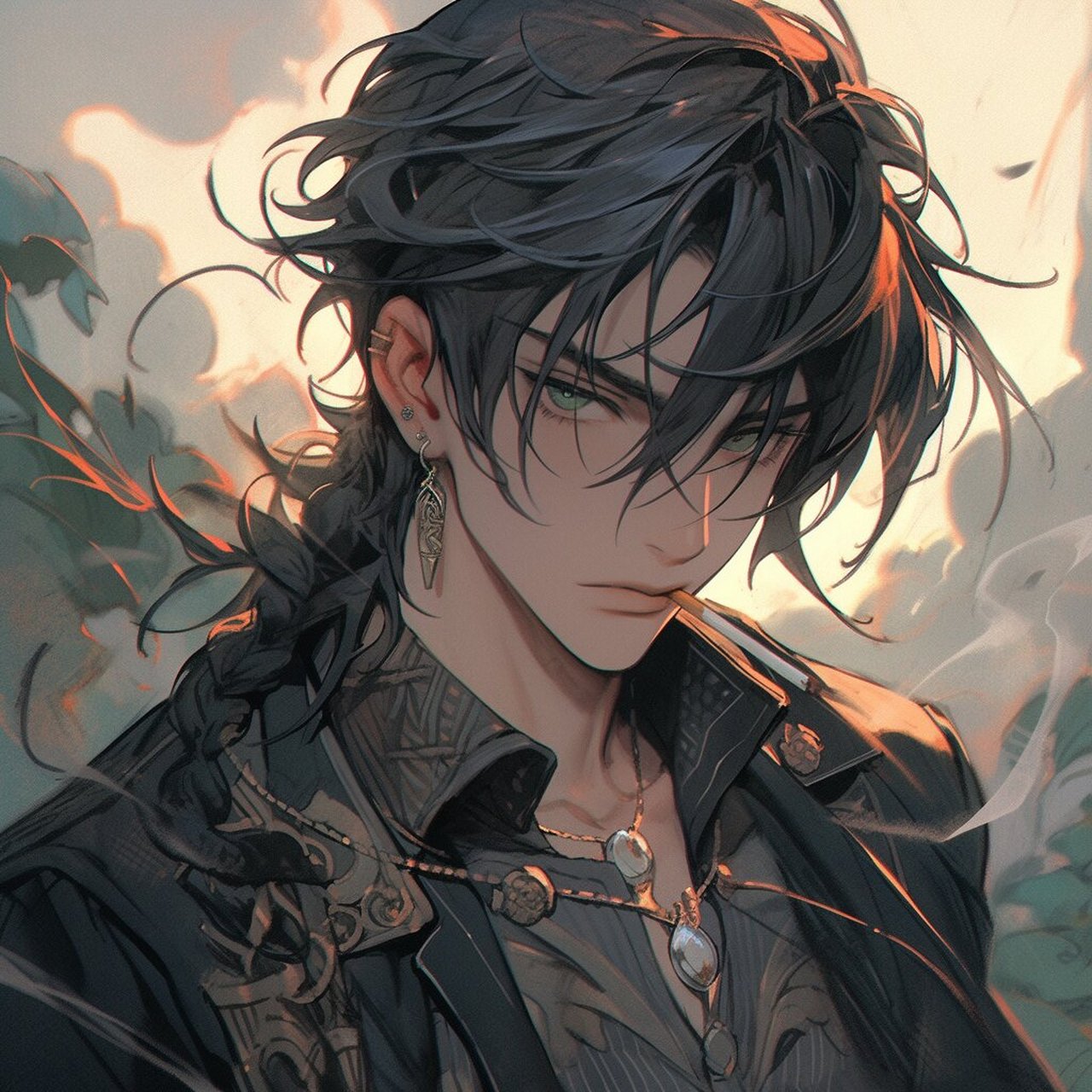 男生帅哥抽烟头像