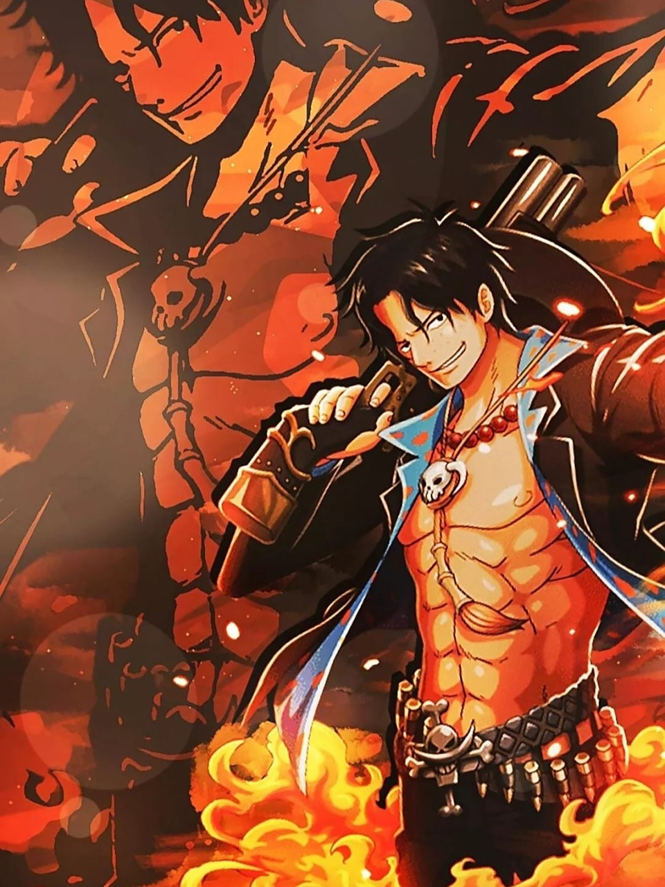 高清壁纸海贼王系列 虽然主角是路飞,艾斯任意难平!