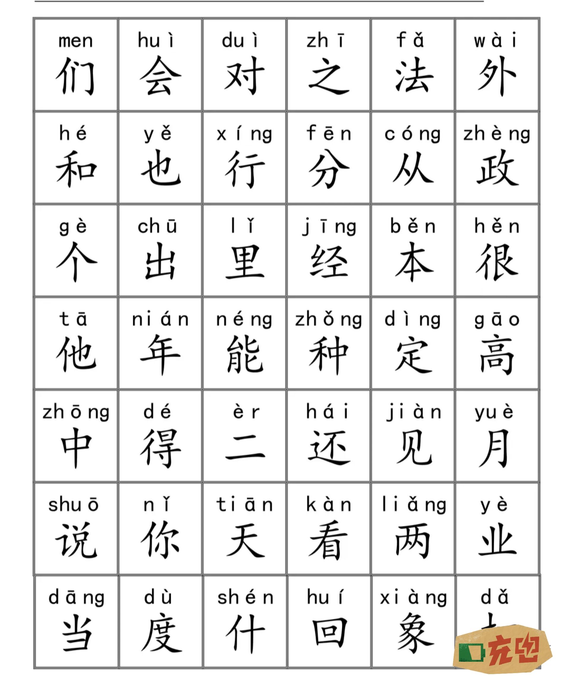 幼小衔接识字👍3000汉字识字表