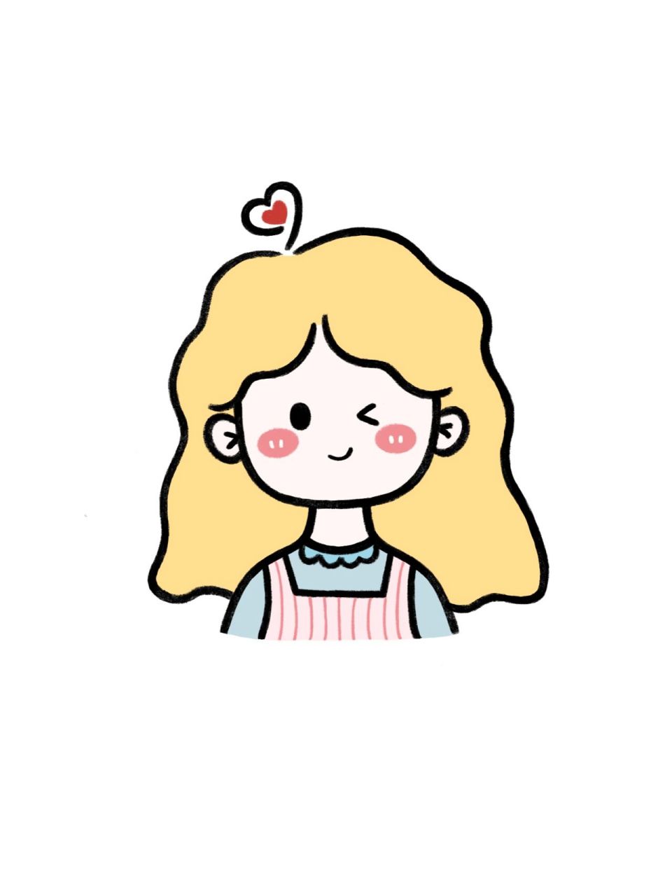 手残党学简笔画附教程7315可爱女孩头像 手残党学简笔画附教程