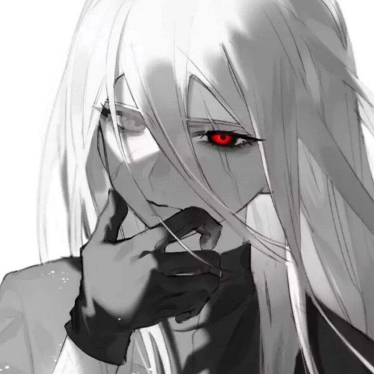 黑白红眼/气质小众/个性冷酷/动漫女生头像