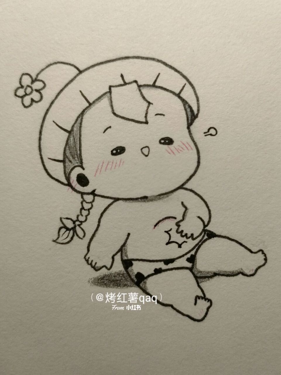 今晚上吃的好撑哈哈9898发表情包时瞅见了小僵尸,来吧画起来!