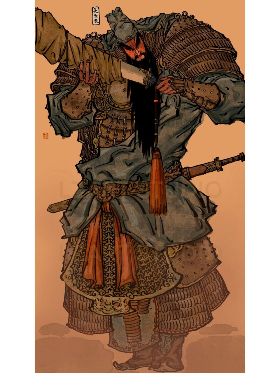 画一幅关云长 戏画三国之关羽关云长