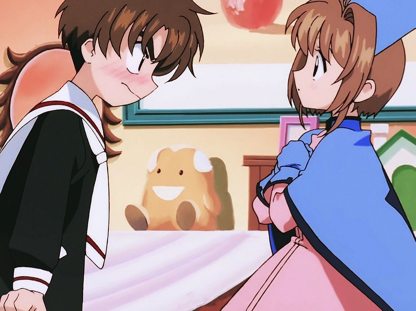 动漫情侣背景图 小樱和小狼,超甜的一对cp