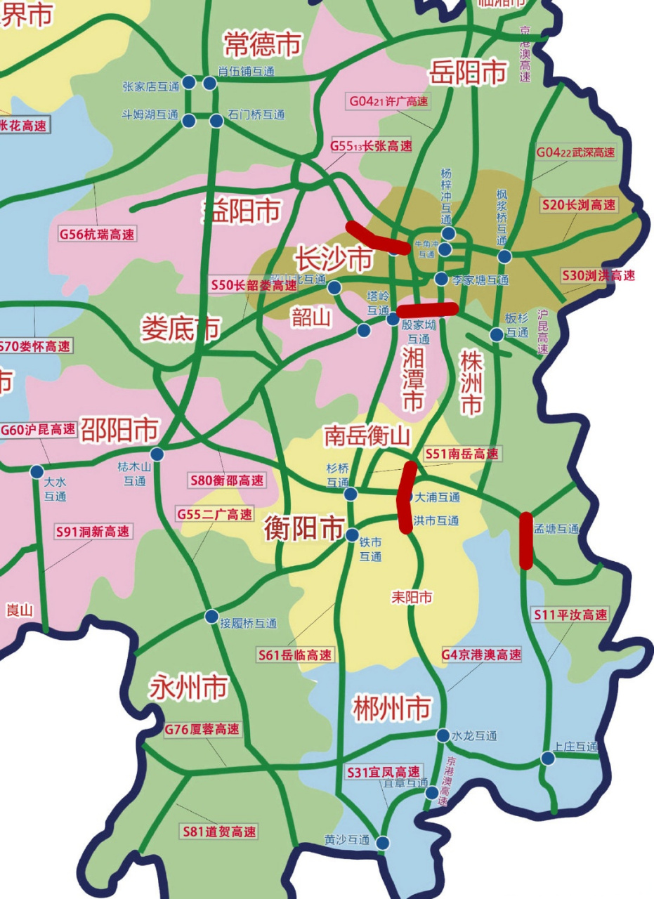 湖南高速国庆路况 1,京港澳高速衡阳段(北往南方向,因车流量大,在