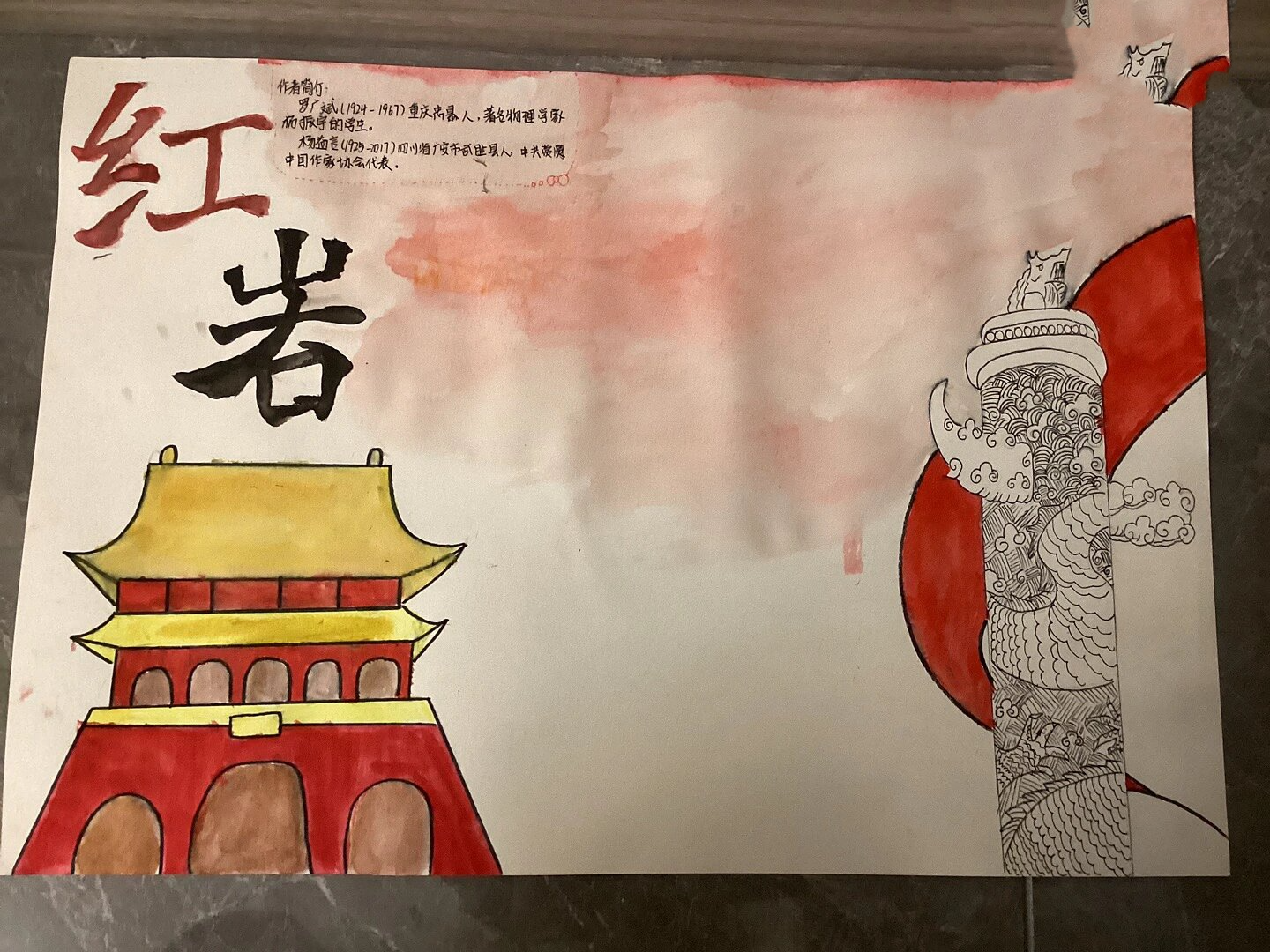 《红岩》手抄报