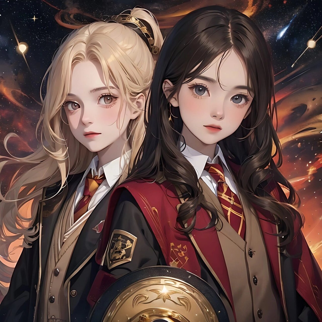 双人少女头像|格兰芬多双子星 #这也太可爱了吧# 也许可以尝试做一组