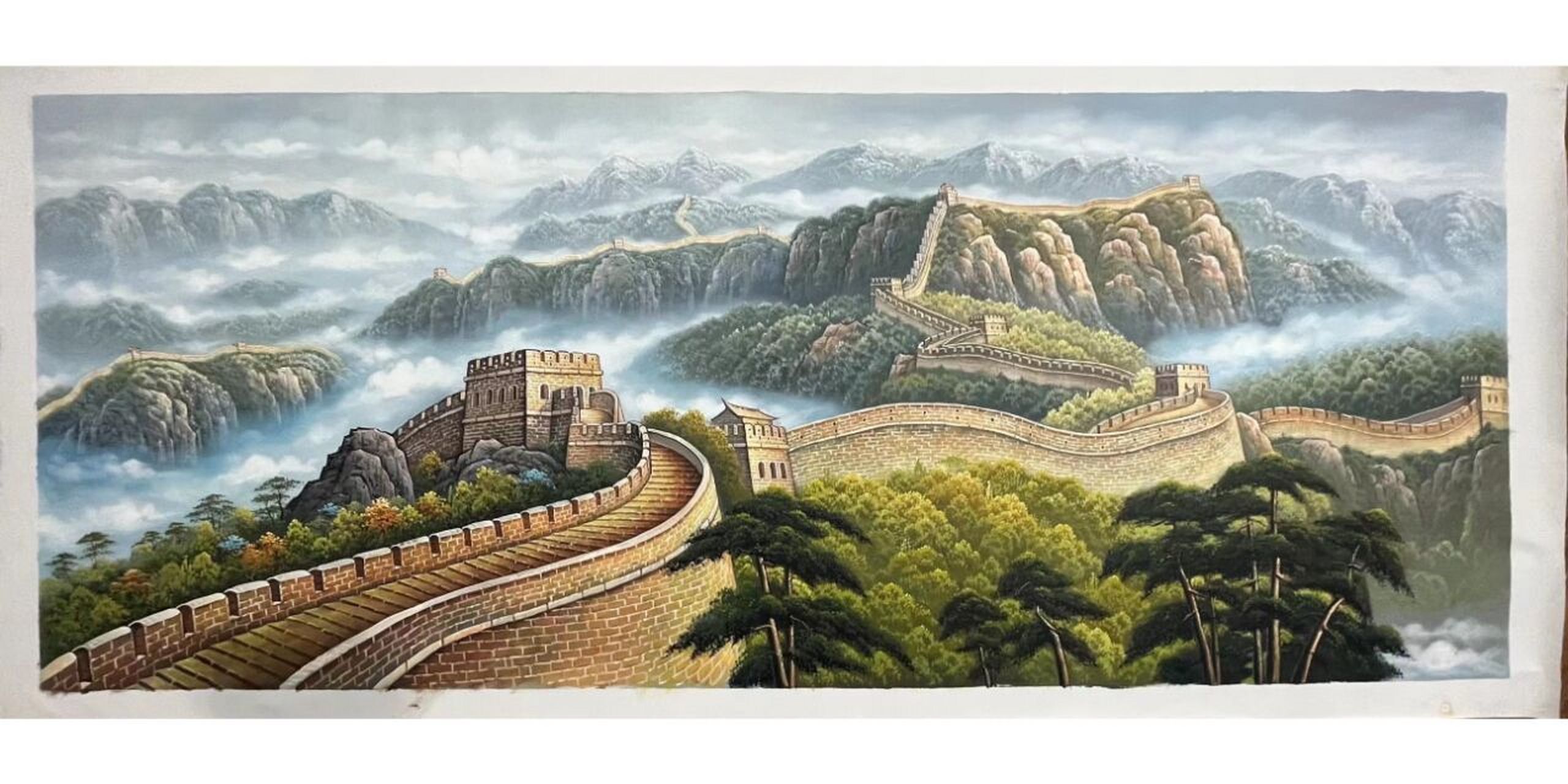 靠山长城画画家居客厅挂画赏析 靠山长城风水画家居客厅挂画掌握几个