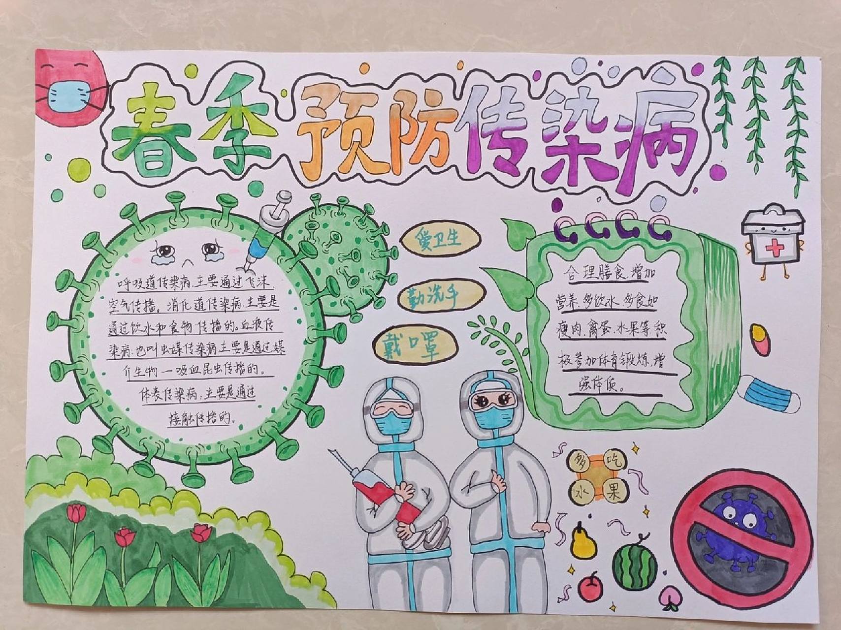 预防春季传染病手抄报 预防春季传染病手抄报