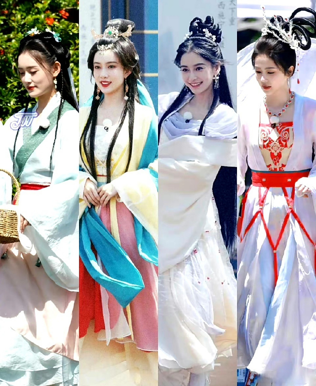 蒋依依,孟子义,baby,白鹿综艺古装同框对比,蒋依依白鹿真像孟子义baby