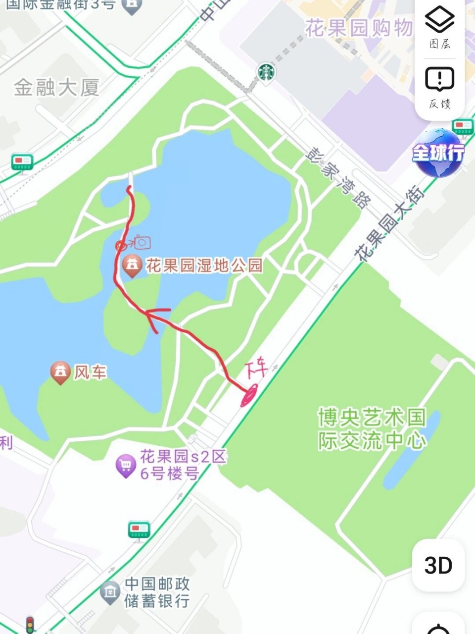 花果园湿地公园地图图片