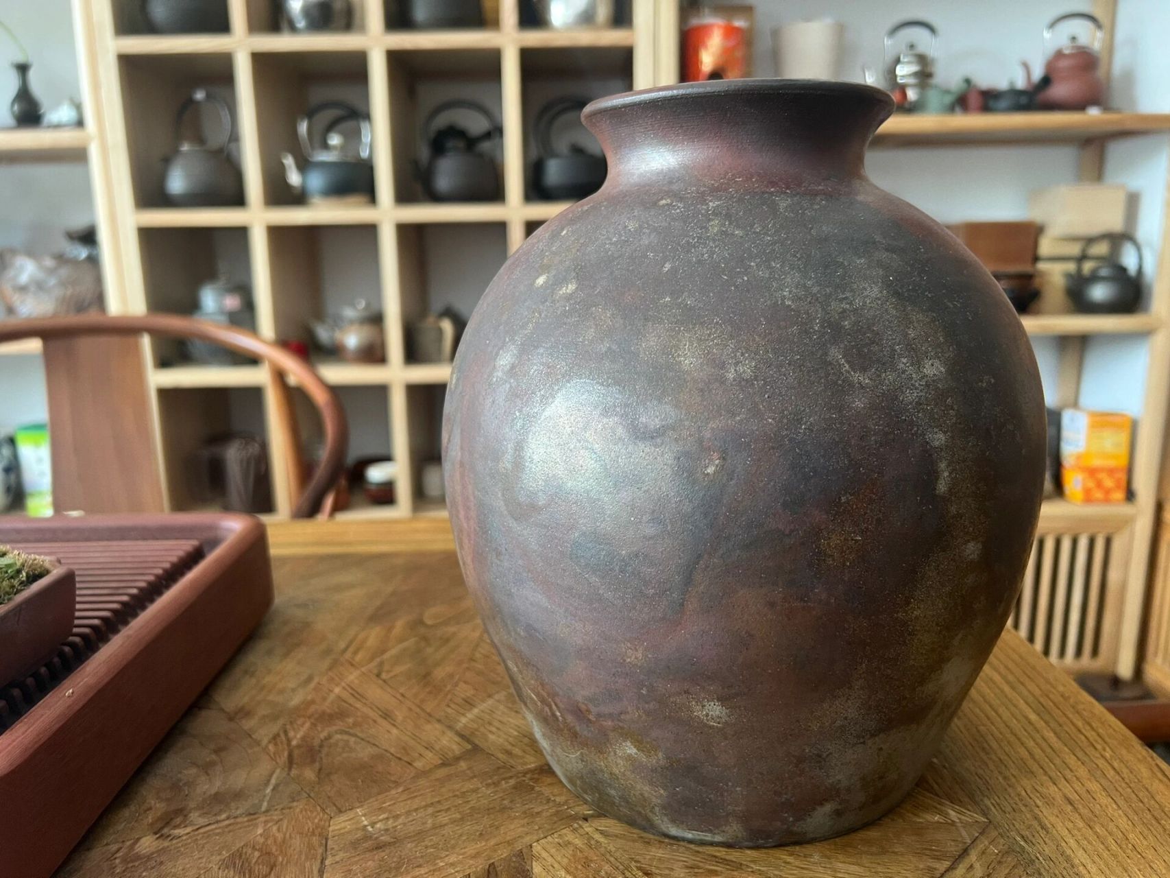 丹波烧～花瓶 丹波烧大名家人间国宝正元直作大花瓶赏瓶.