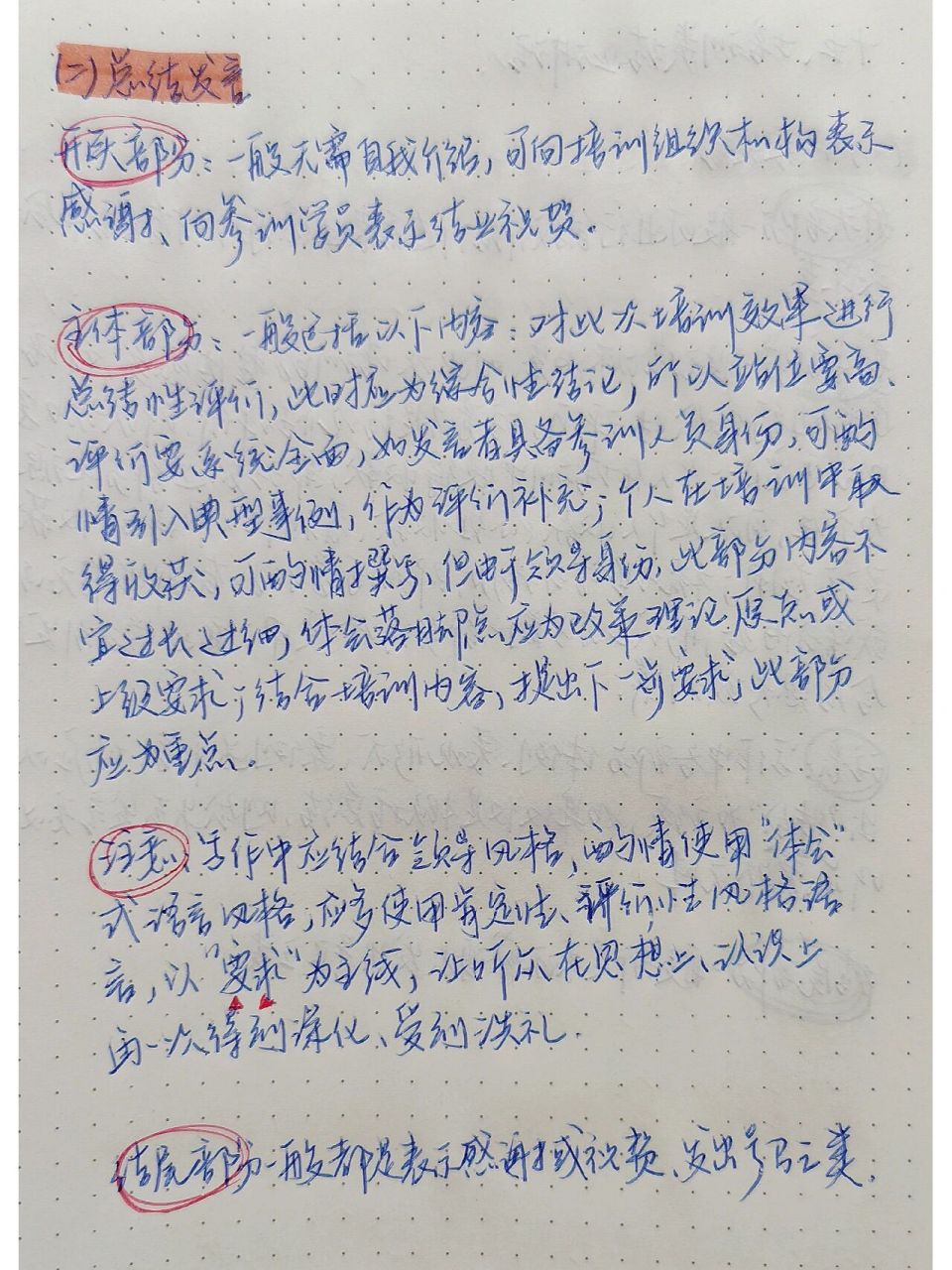 每日遴选笔记015|如何写培训类结业讲话 95培训类结业讲话分为代表