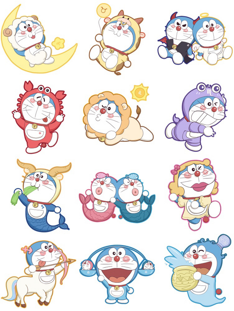 【原创】哆啦a梦12星座系列可爱头像壁纸 【原创】哆啦a梦12星座系列