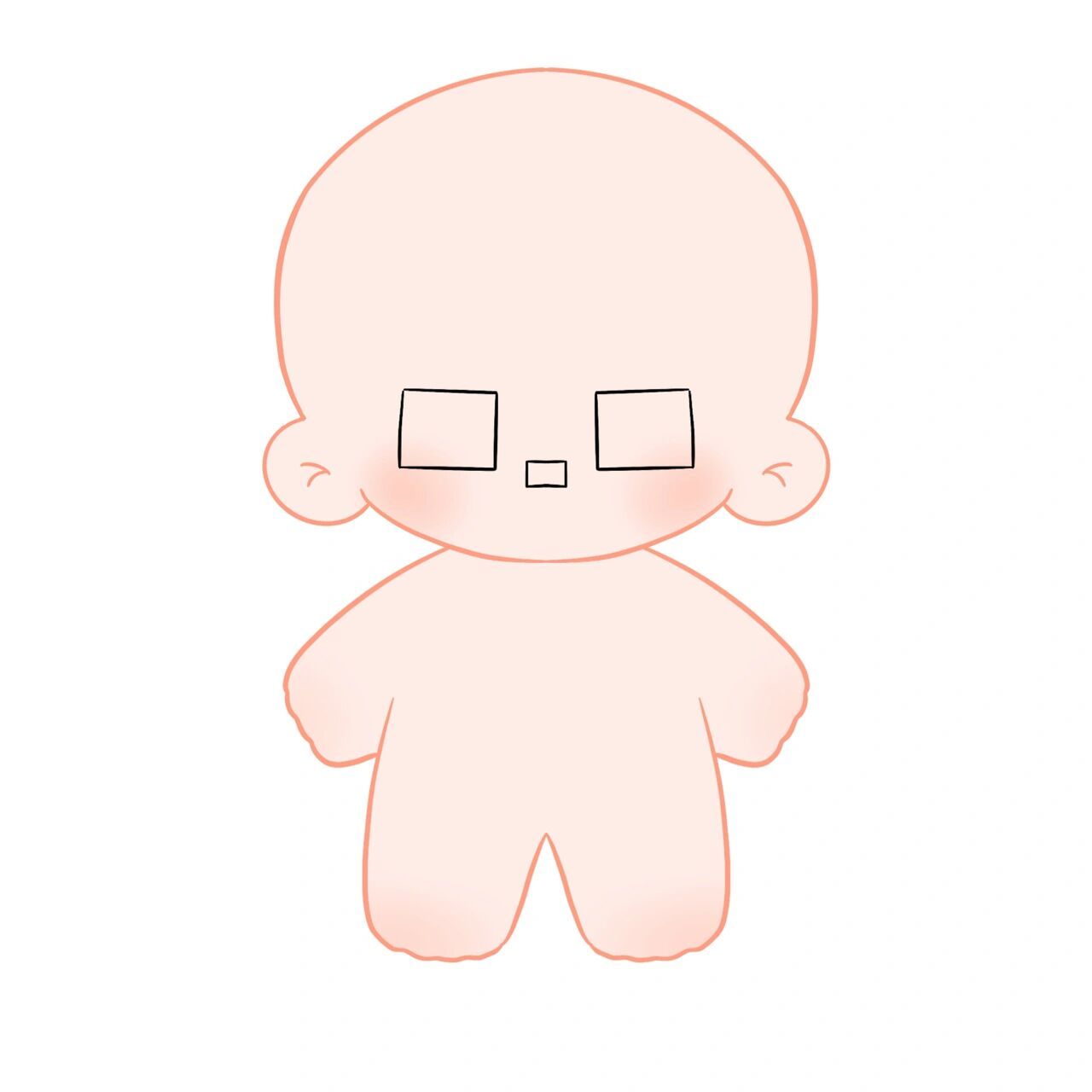 你们要的棉花娃娃模板来喽 嘿嘿模板来啦 p2是五官位置!