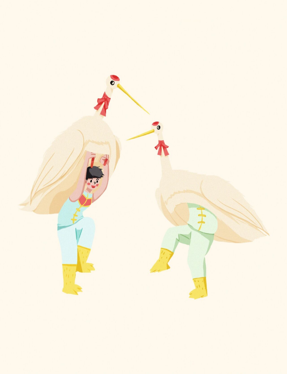 文创设计|三灶非遗文化 三灶鹤舞 竹草编织 91哈喽小们,我来了～跟