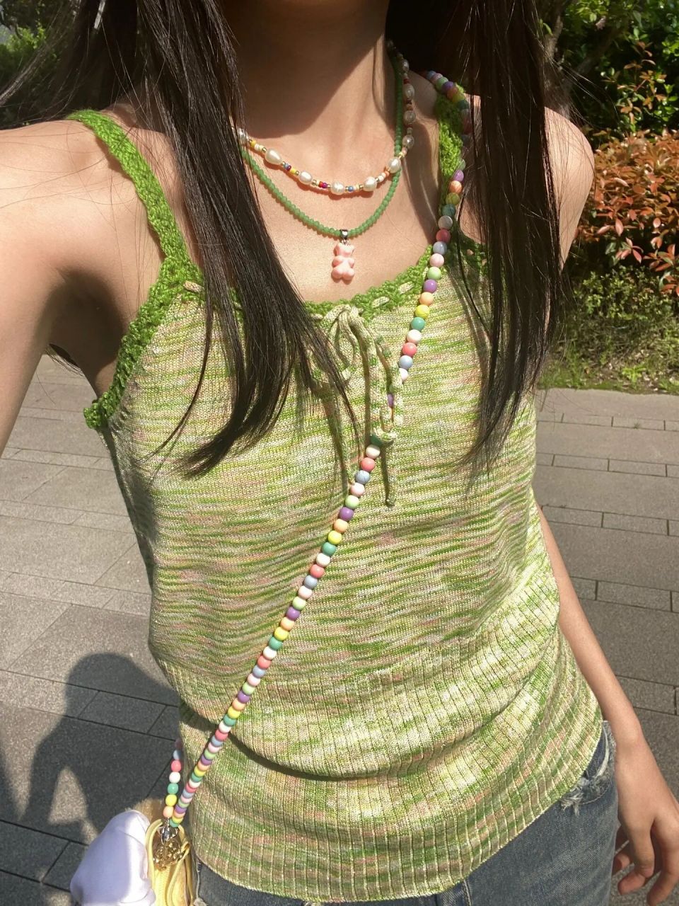 979.6买到的清新绿色吊带1301 太阳好大呀