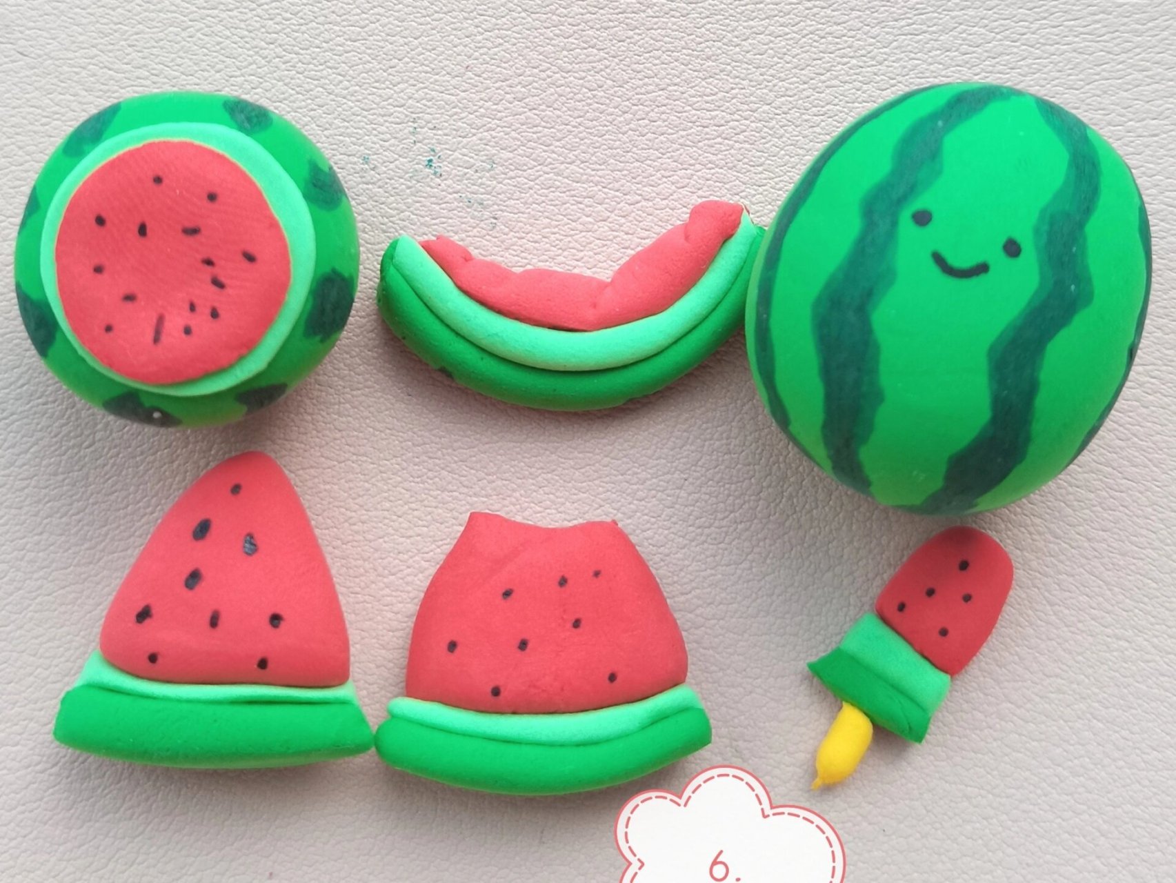 粘土|保姆级教程来喽—西瓜91 夏天到了 今天做个西瓜吧 #我的粘土