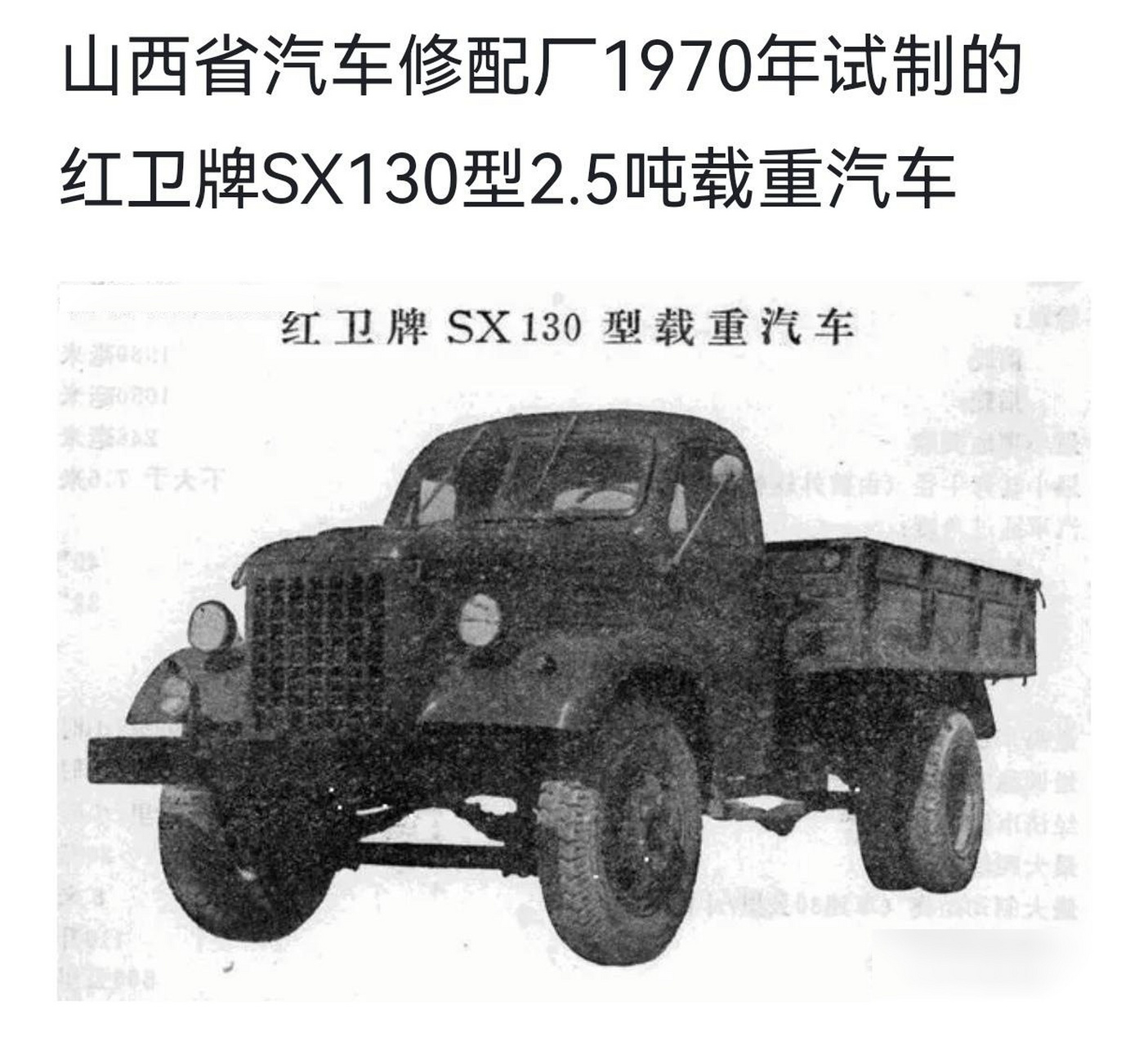 山西1970年曾经生产过的两款130.