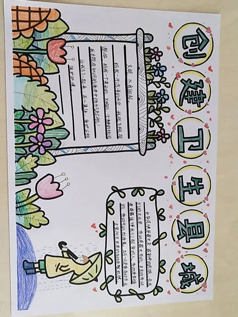 创建卫生县城手抄报 创建卫生县城手抄报