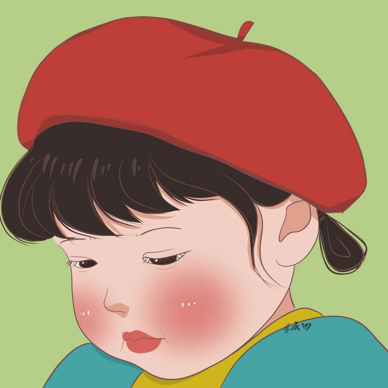 插画 | 头像 |小红帽～ 图片92二改92商用92去签名 搬运临摹请