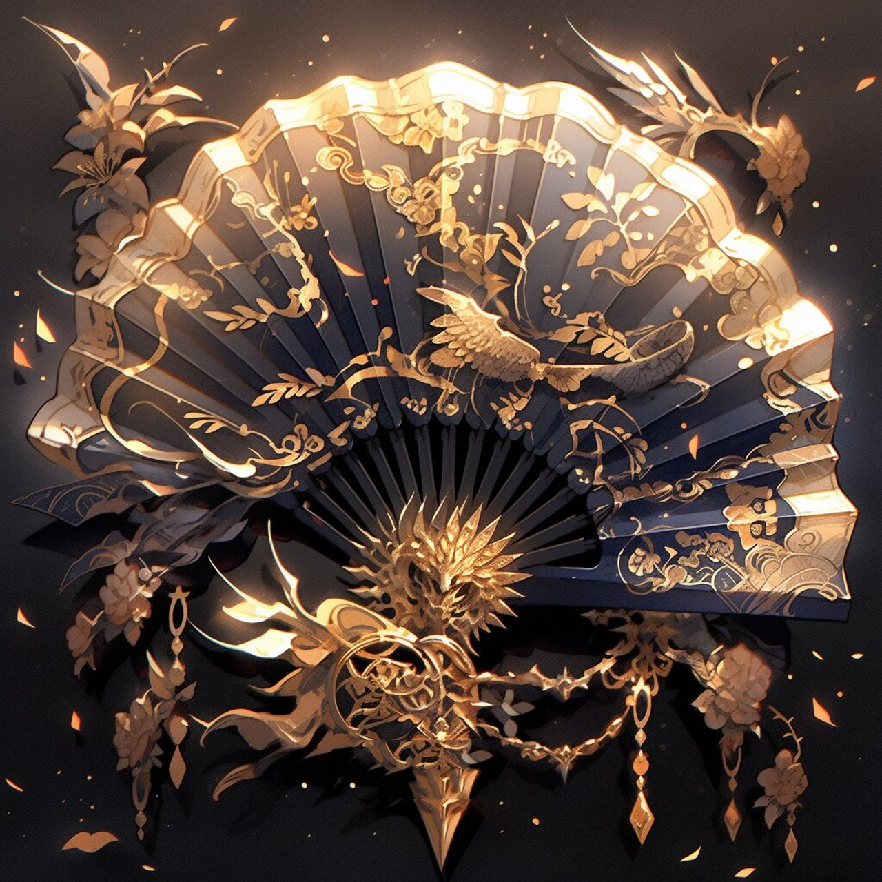 【上古神器】鎏金凤羽扇 在古代修真界中,有一把传说中的宝物,名为"