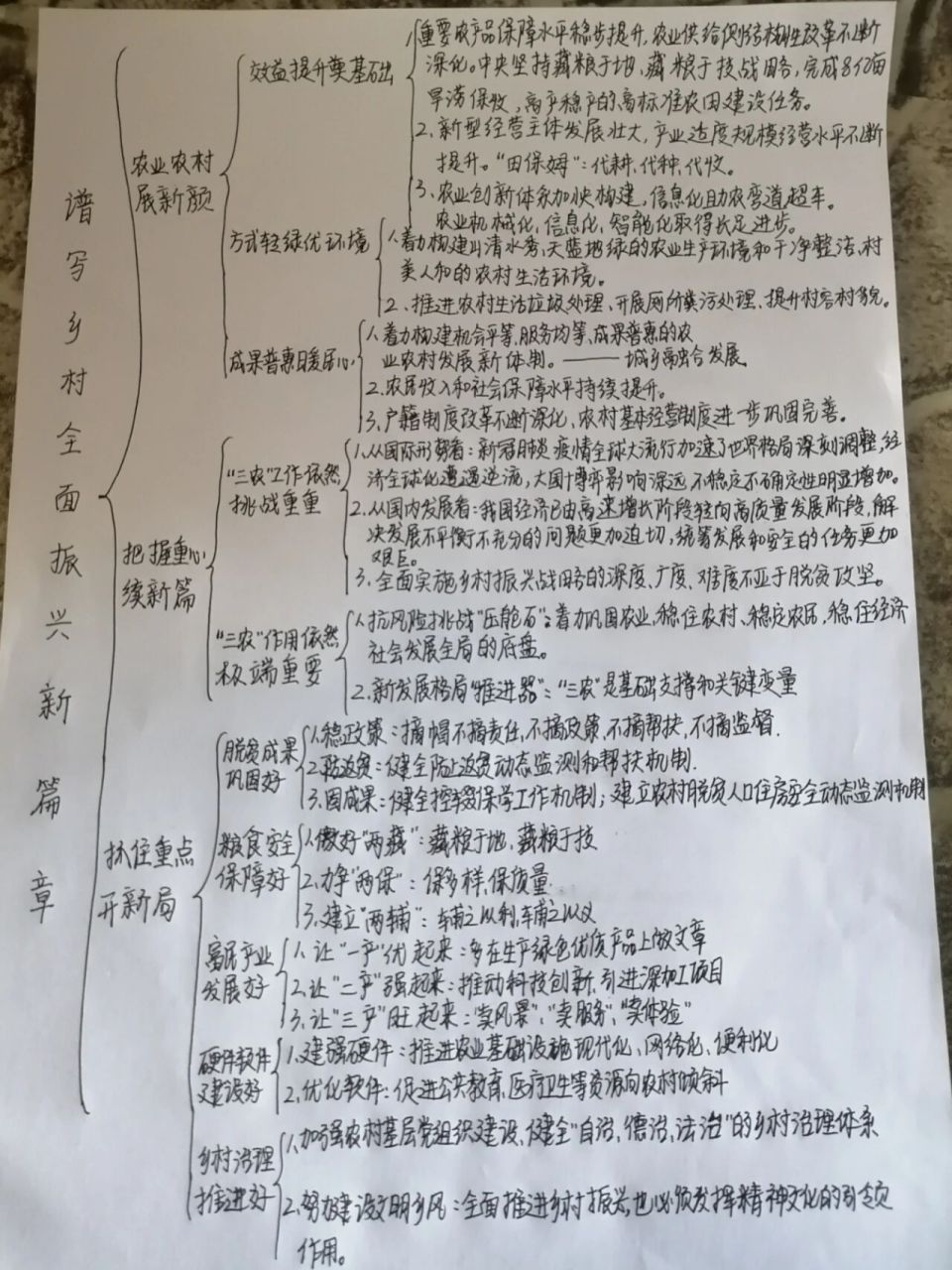 形势与政策思维导图 形势与政策:谱写乡村全面振兴新篇章