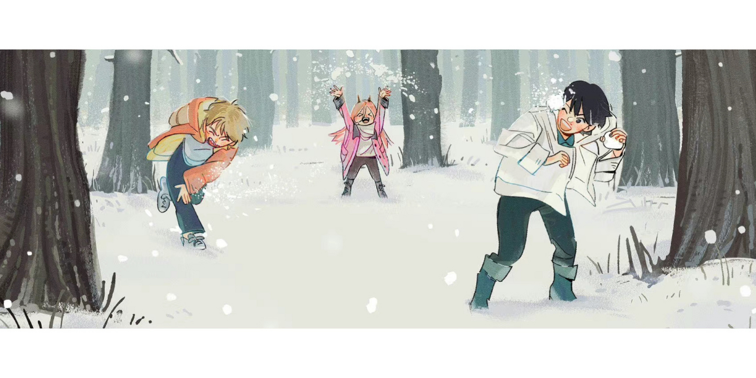 打雪仗 #动漫# #电锯人# #二次元##一起打雪仗吗# i: pottetto