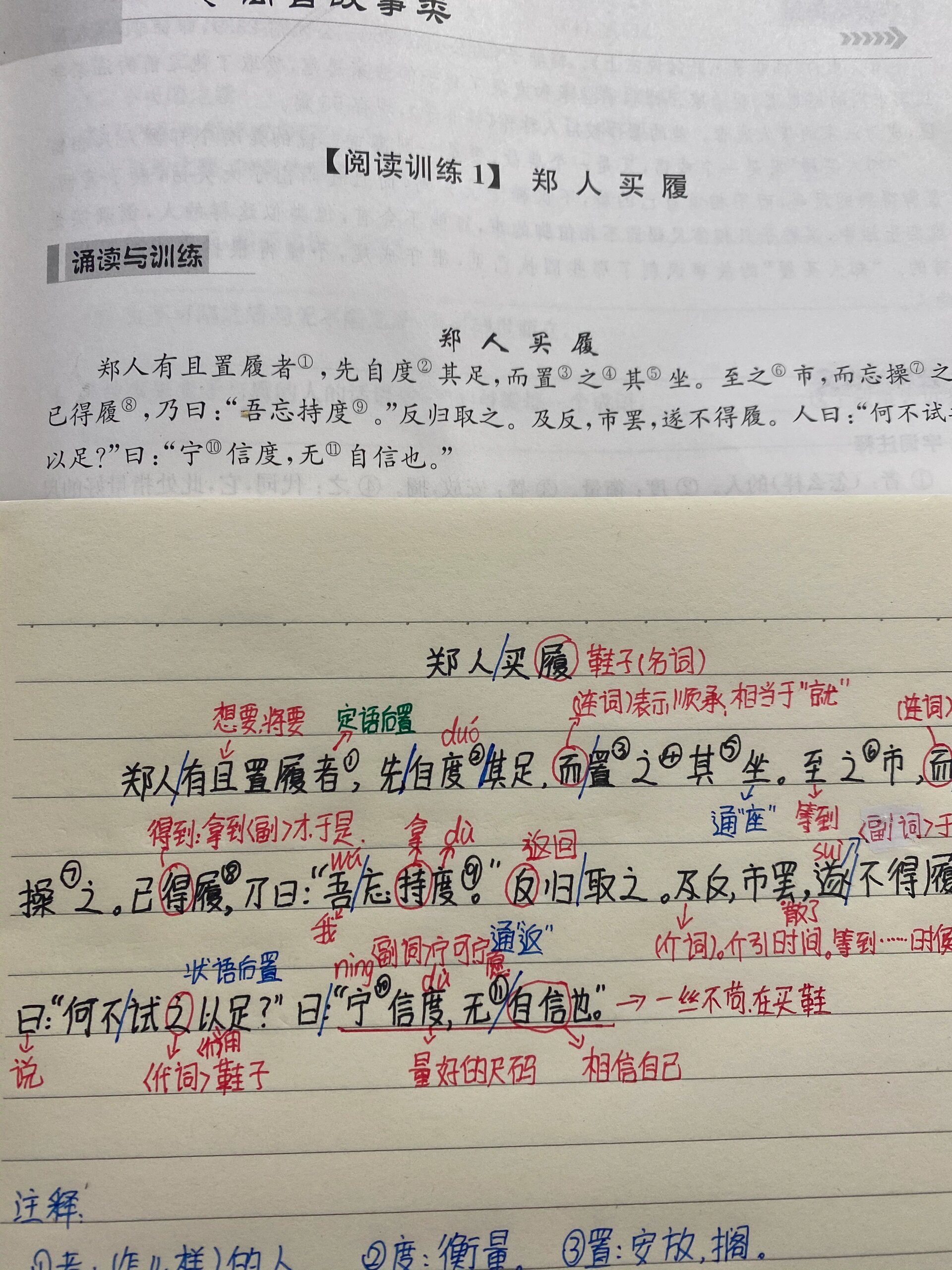 走进小古文 第一篇《郑人买履