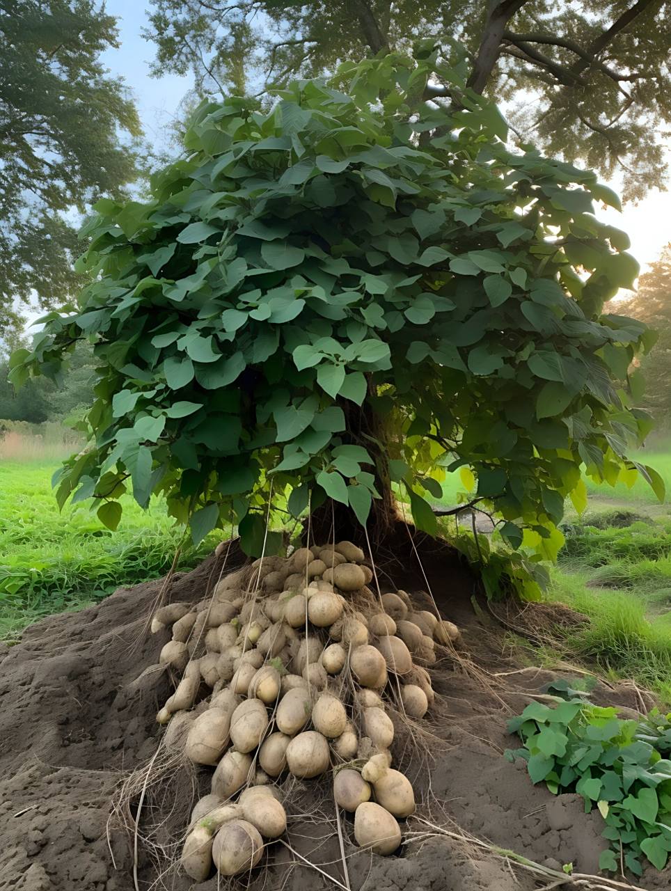 你们见过这种土豆么?我们这边是这样生长的
