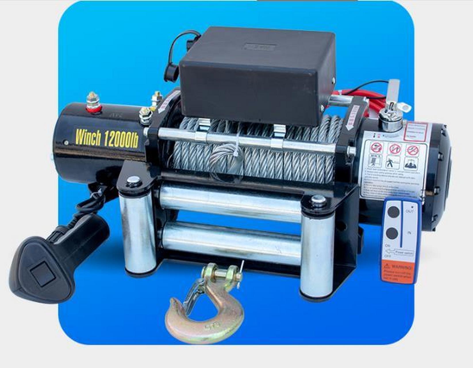 越野车电动绞盘3500~20000磅电动绞盘12v24v电压农用车拖拉机卷扬机