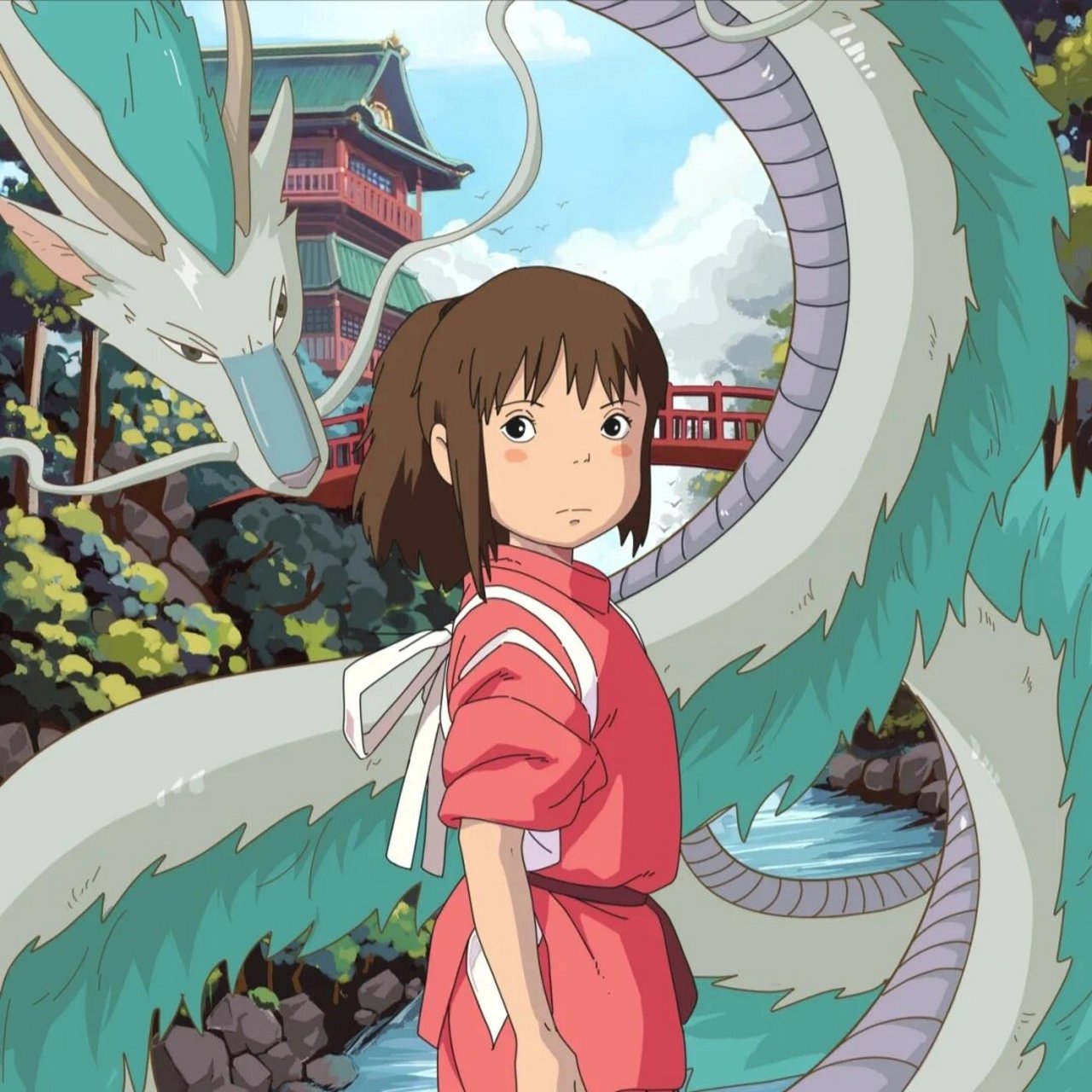 宫崎骏图片第三弹 《千与千寻》千寻和白龙 @tomorrw(未来)可期%澄