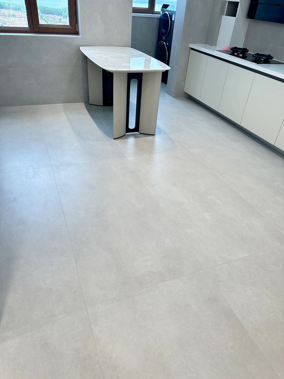 马可波罗微水泥15330美缝 铺贴马可波罗微水泥15330,大家可以看一下