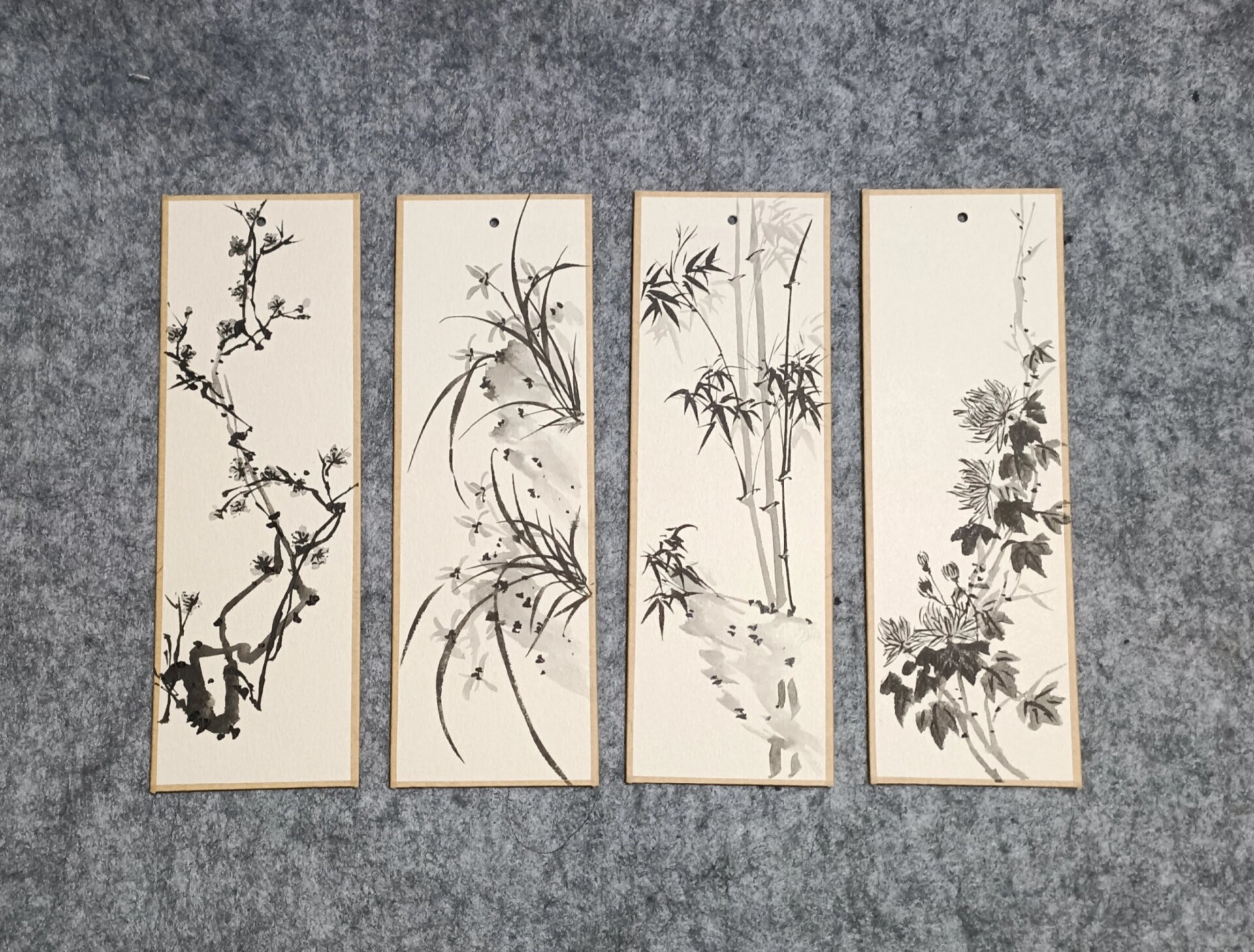 梅兰竹菊水墨画最有韵味