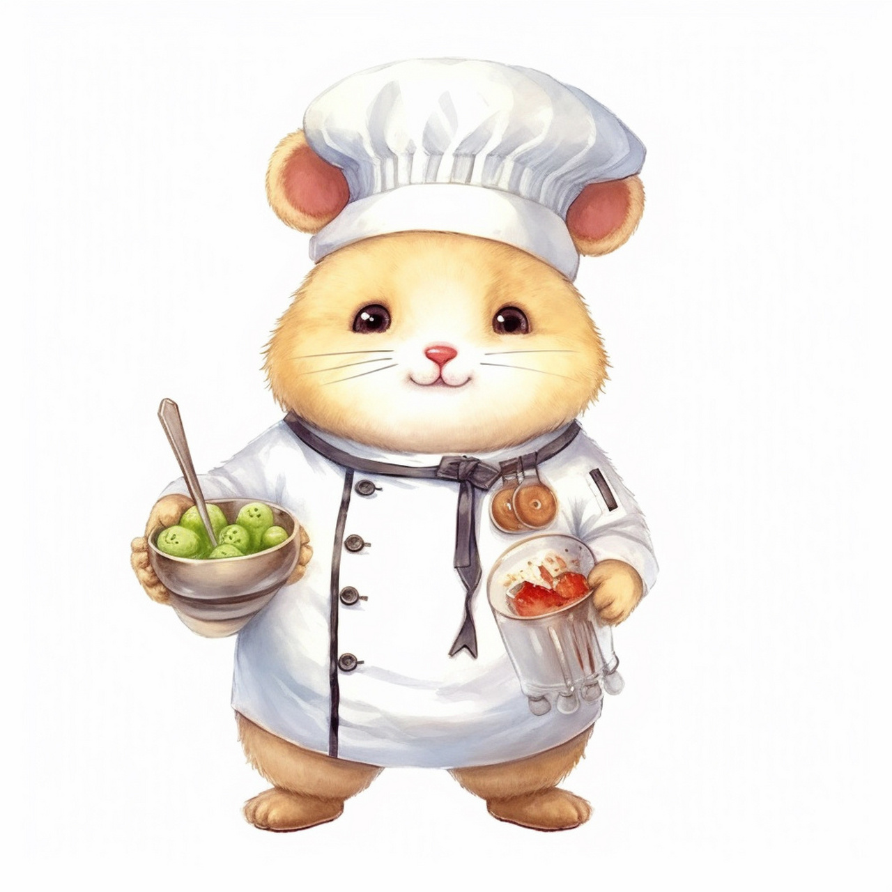 厨师卡通小熊 可爱的卡通厨师小熊来了