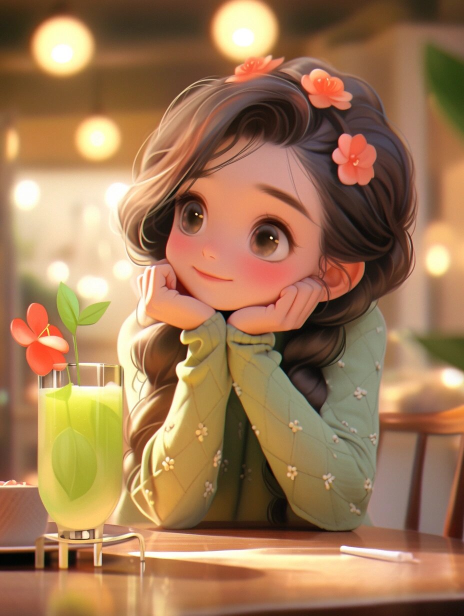 清新简洁的女生头像,能够展现出女孩的自信与优雅.