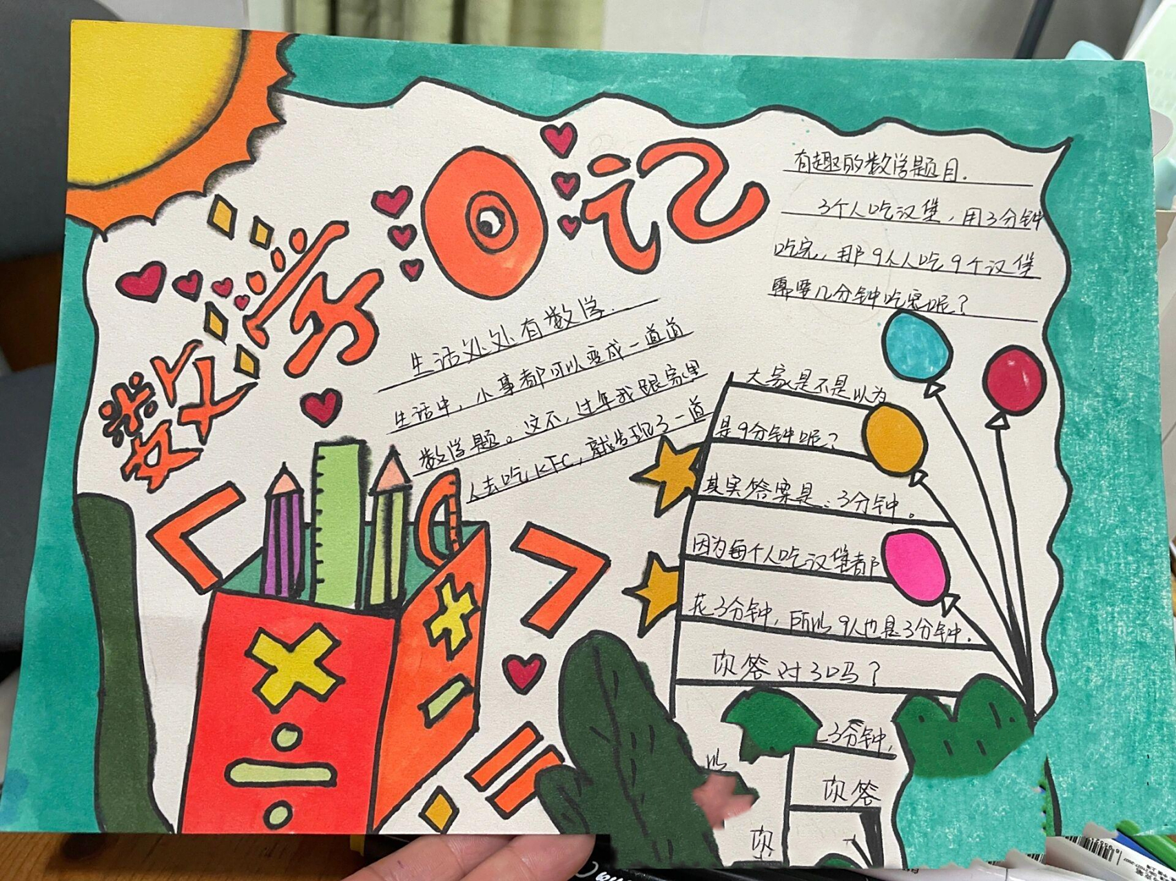 二年级数学手抄报 二年级数学手抄报