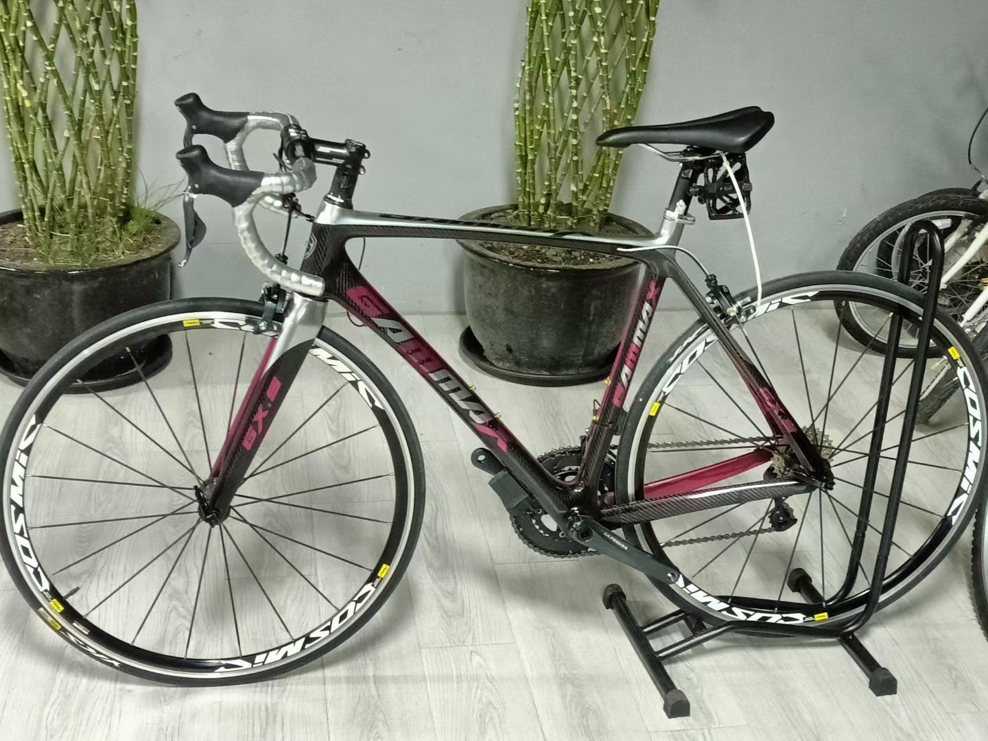 欧洲gammax杰玛仕碳纤维公路车,95新以上,整车8kg,53码,适合170/178