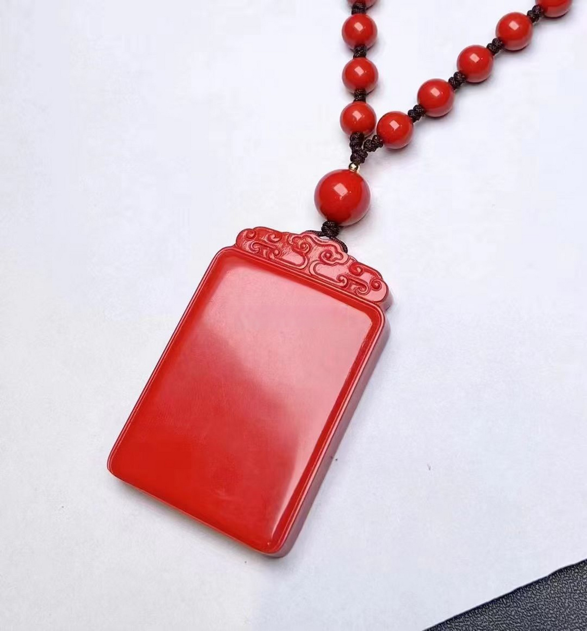 玄灵道人开光～原矿朱砂～【平安无事牌】吊坠 平安无事牌又叫做无事