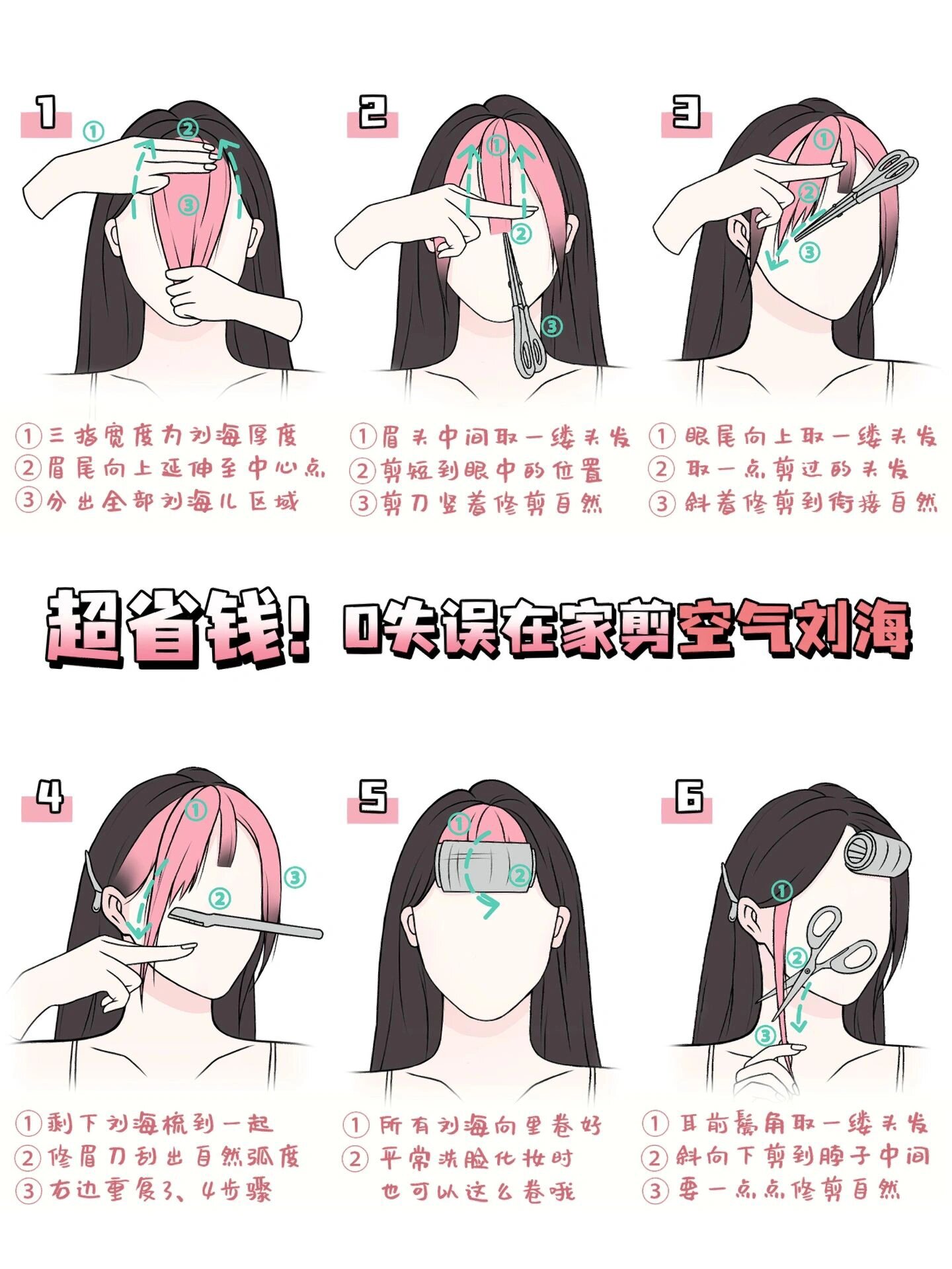自己在家剪刘海教程