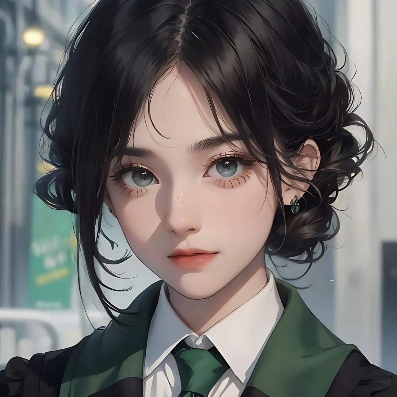 高冷御姐头像61黑发斯莱特林与高级精英感 #不想发在朋友圈# #女生