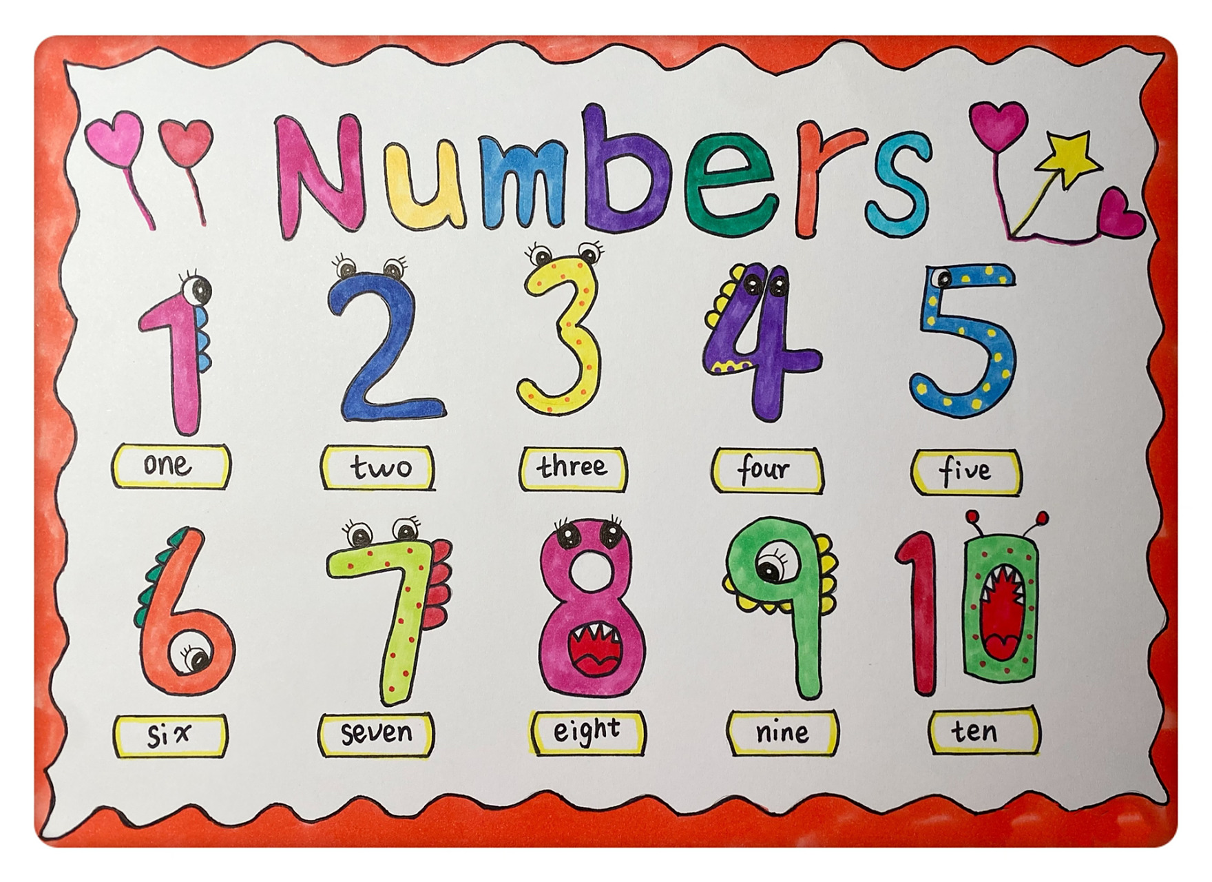 英语数字手抄报      小学生的英语寒假作业完成啦73