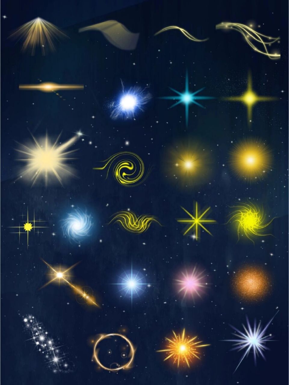 78追光吧|光效免抠png海报设计手账素材 98光效是海报设计中一个