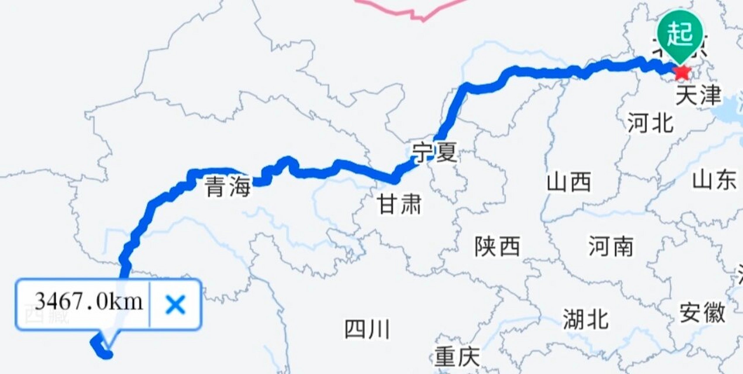109国道(g109) 北京一拉萨 主要控制点:北京,门头沟,(河北)阳原,(山西