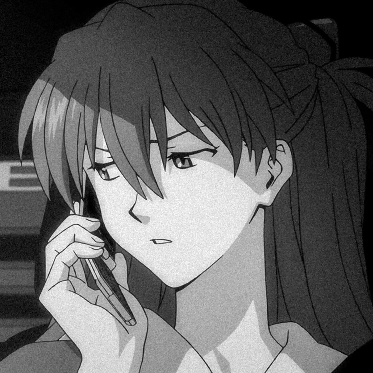 明日香『黑白系列』 #eva明日香# #明日香# #旧漫女头# #哈萝头像库