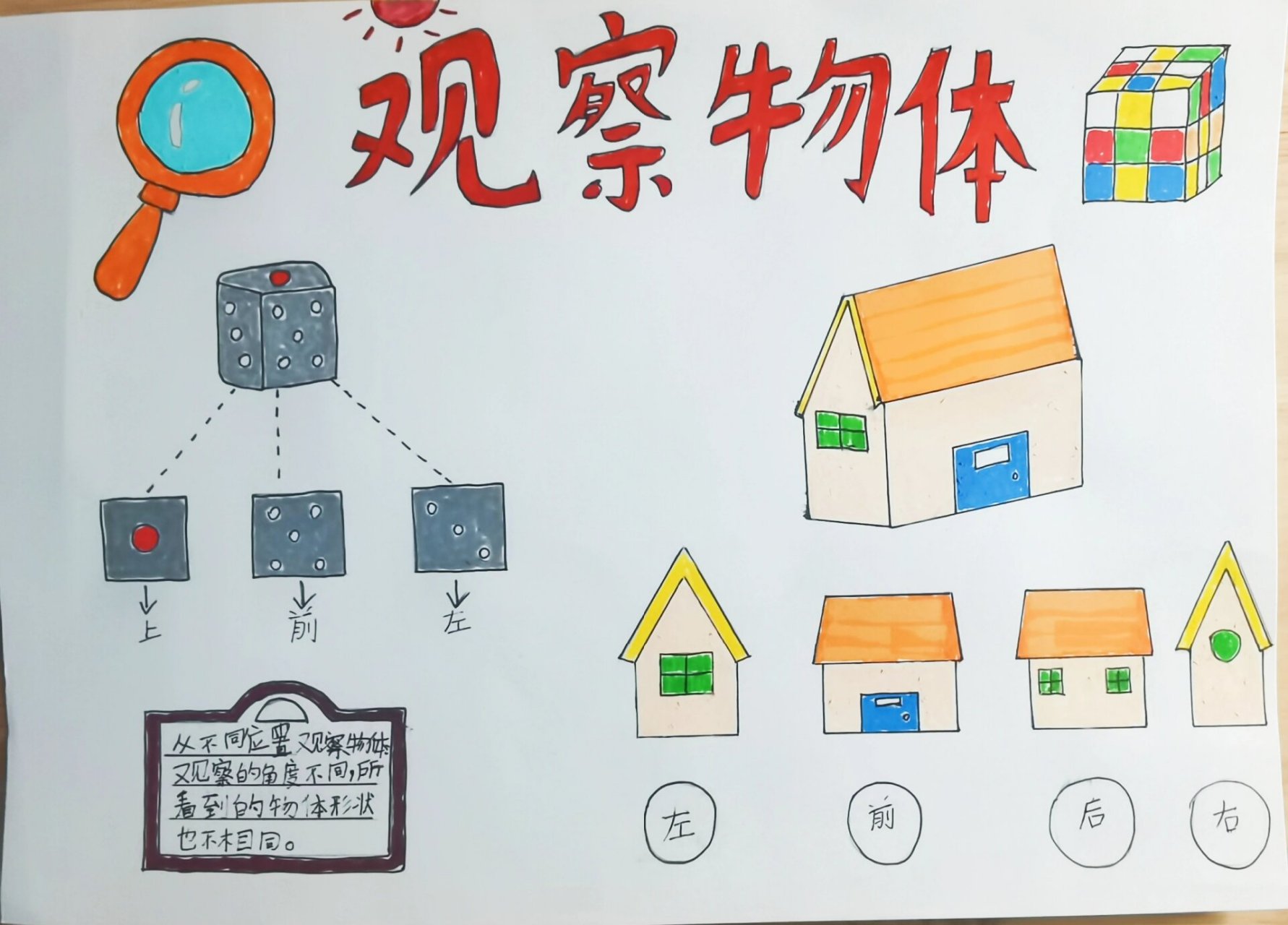 手抄报-观察物体