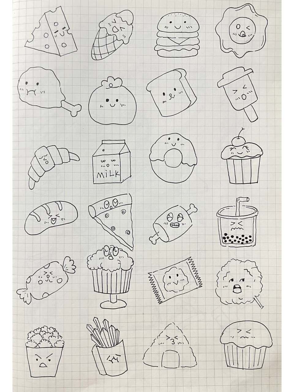 甜品简笔画