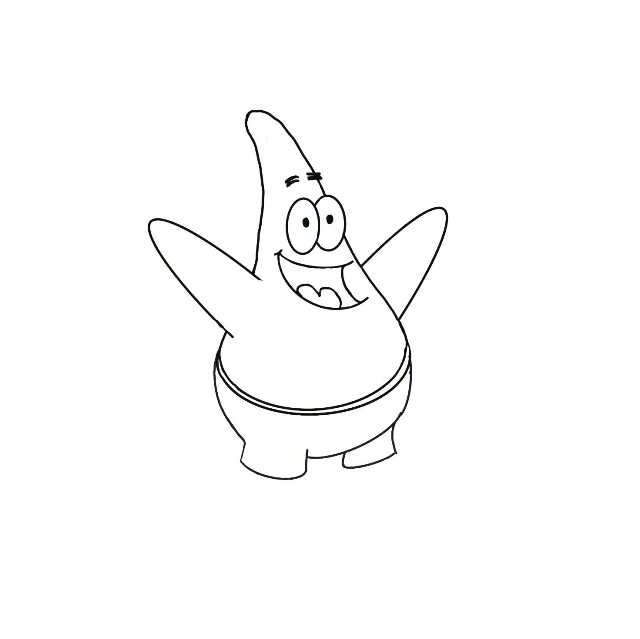 派大星|简笔画|内附教程|一起画起来吧