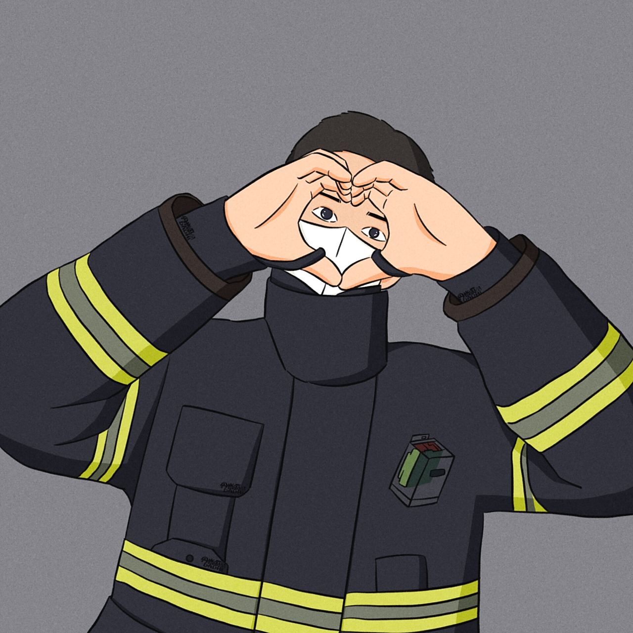 消防员蓝朋友头像 鲜衣怒马是少年,戎装在身护国安.